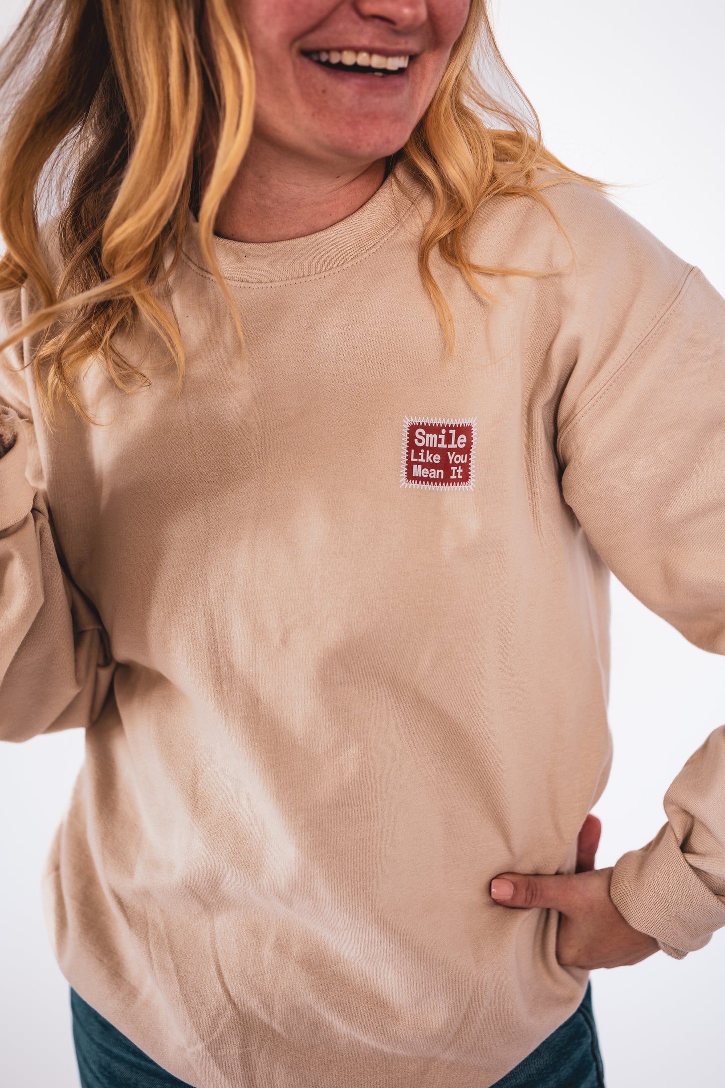 Smile Like You Mean It Crew Neck Sweatshirt