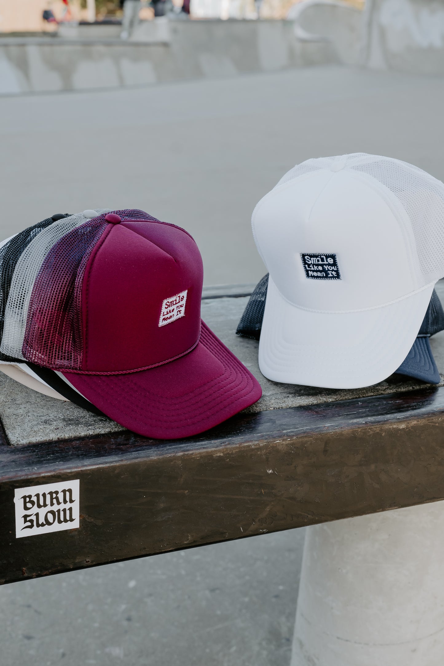 "Smile Like You Mean It" Trucker Hat