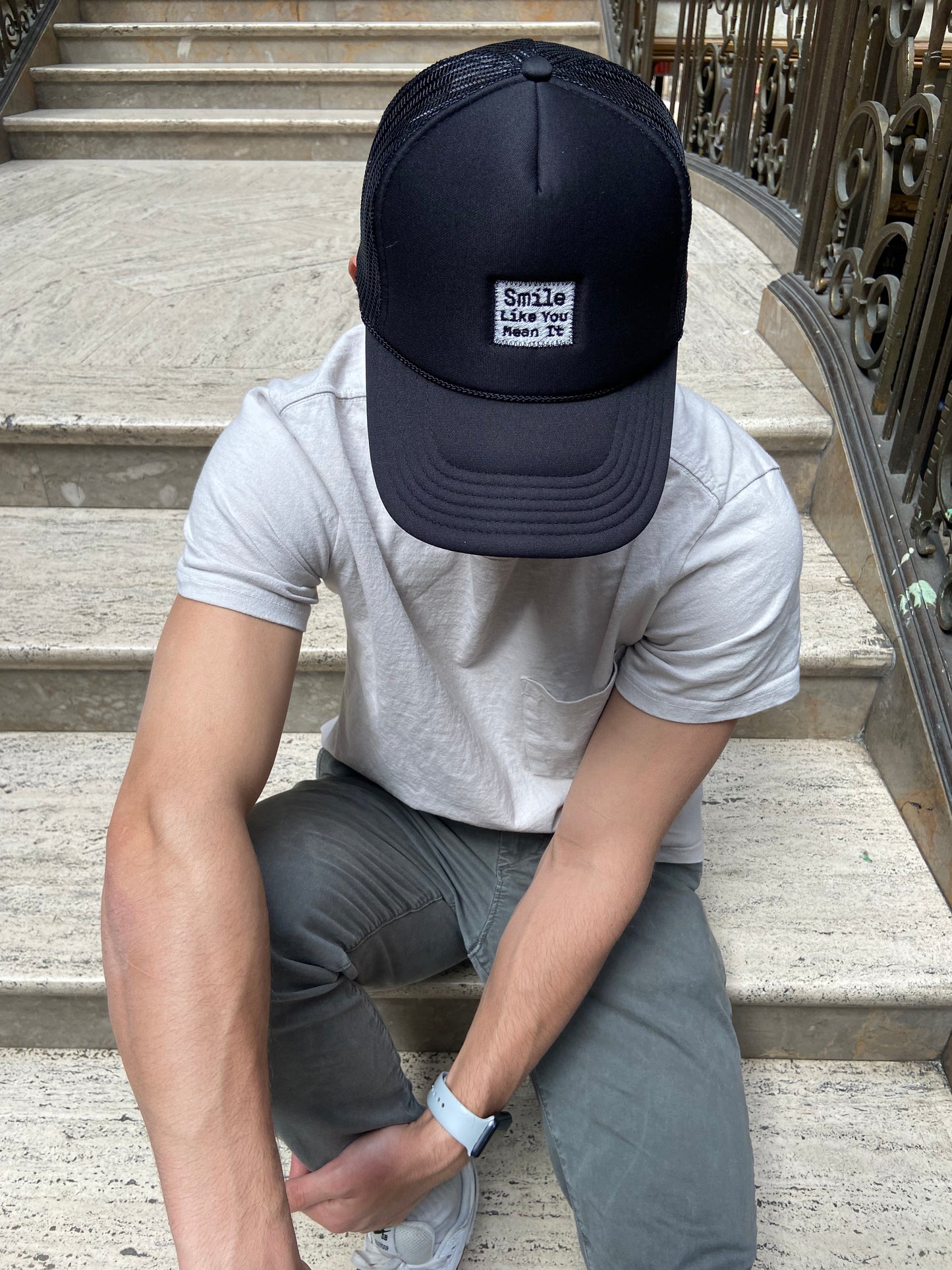 "Smile Like You Mean It" Trucker Hat