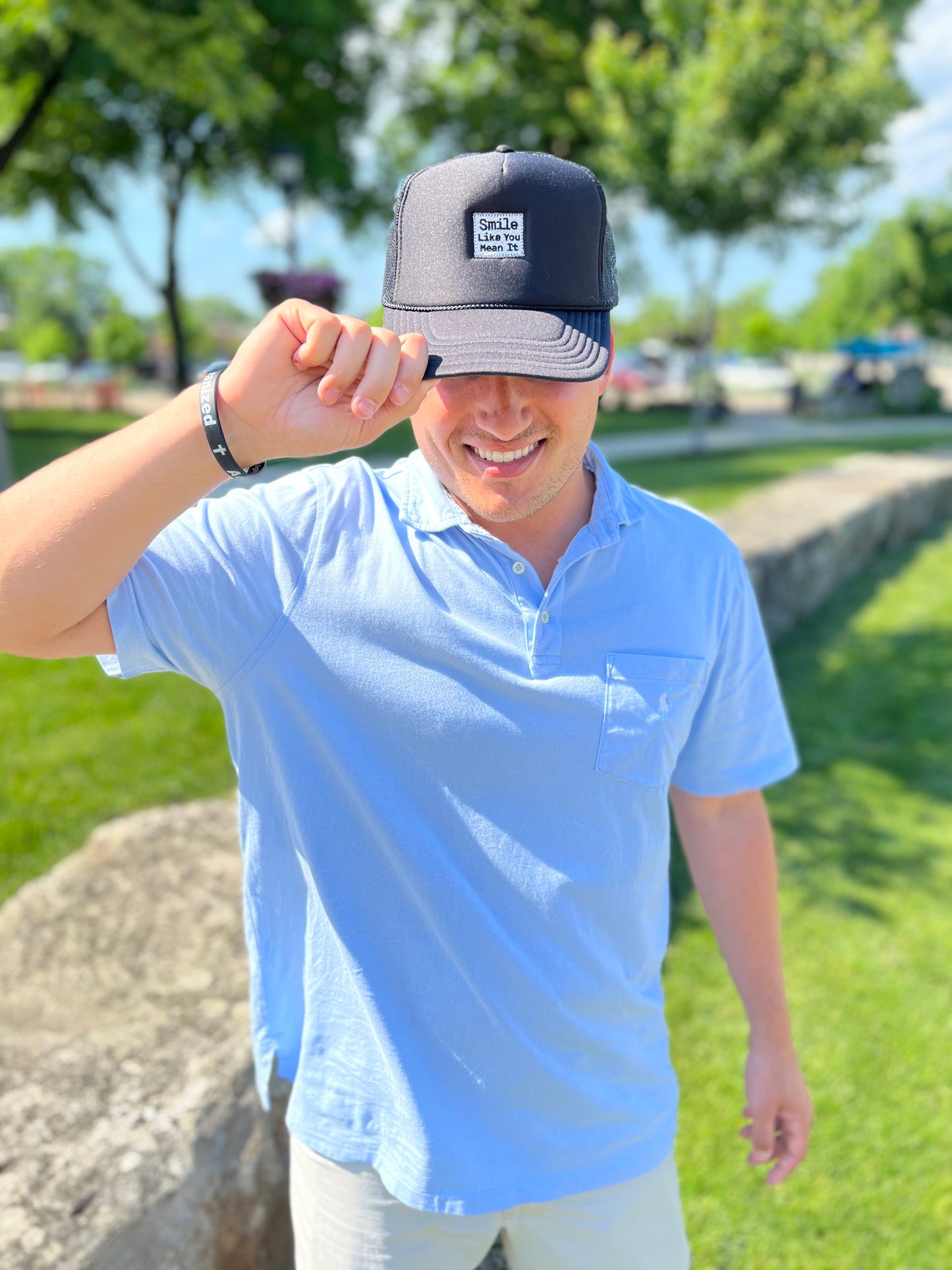 "Smile Like You Mean It" Trucker Hat