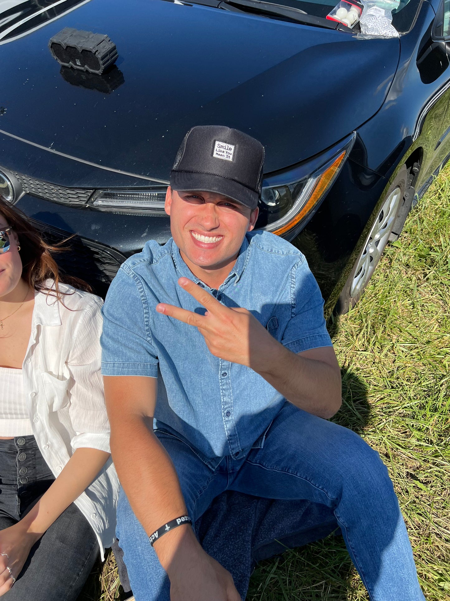 "Smile Like You Mean It" Trucker Hat